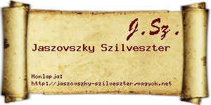 Jaszovszky Szilveszter névjegykártya
